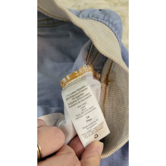 Wonder Nation Girls 16 Plus Jean Jegging Stretch Shorts - Picture 7 of 8